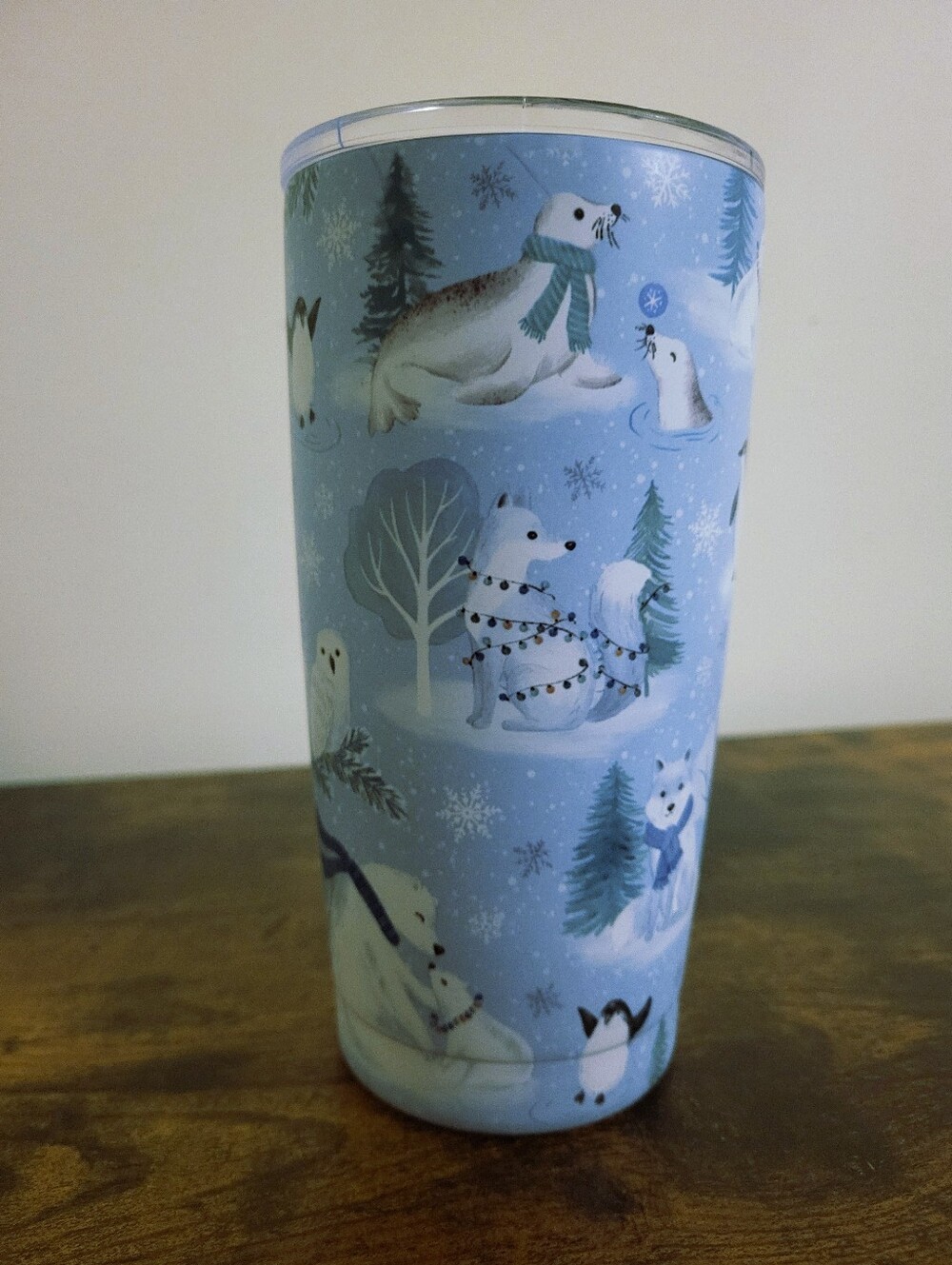 Clementine Paper Inc. arctic animals winter themed tumbler